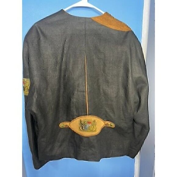 Vintage Herren German Jacket With Embroidered Pockets & Unique Buttons - Picture 2 of 13